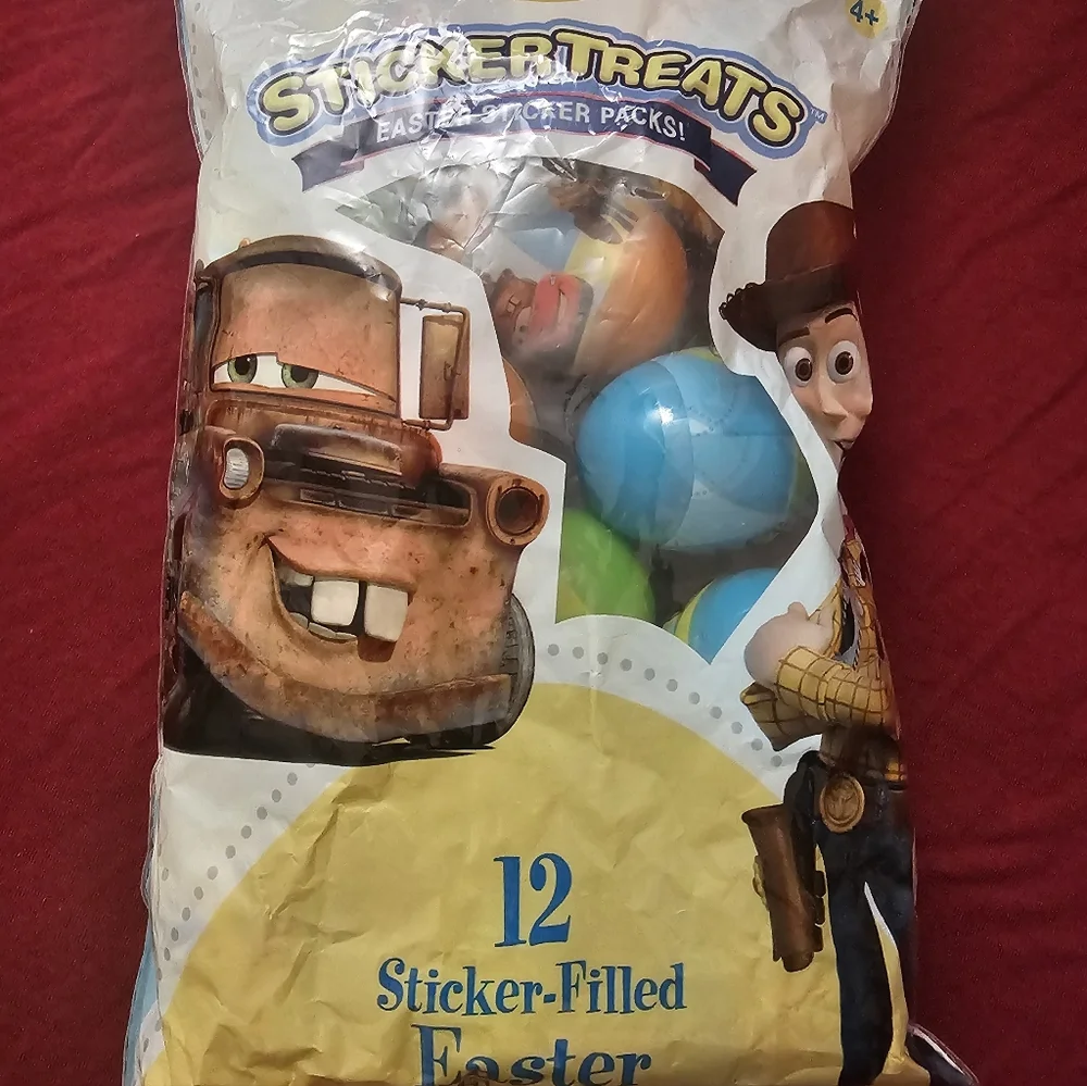 Disney 12 Pack Sticker filled Easter Eggs. Each egg contains 5 stickers NEW